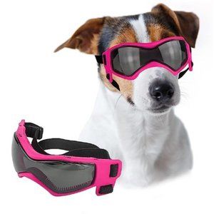 Dog Goggles for Medium Breed - Anti-UV Doggy Sunglasses (Pink)